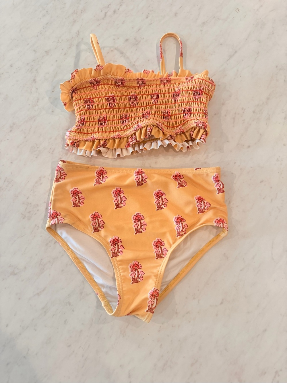 Cotton On Yellow Floral Ruffle Two-Piece Bikini